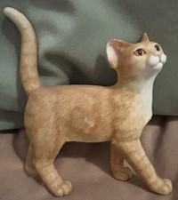 Ginger & White Cat Figurine