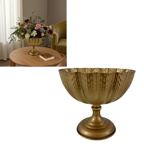 Metal compote bowl vase - compote,