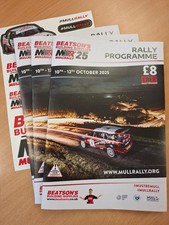 BEATSONS BUILDING SUPPLIES MULL RALLY 2025 PROGRAMME WITH STICKERS