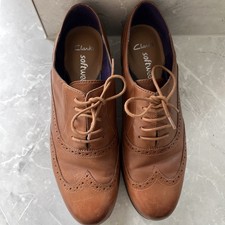 Clarkes brown tan leather - clarkes, brown/tan