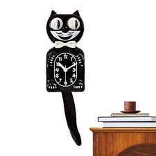 Vintage Black Cat Clock 3D