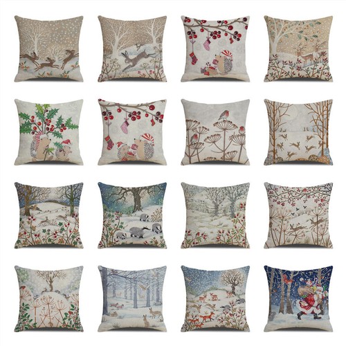 Winter wildlife pillow - wildlife,
