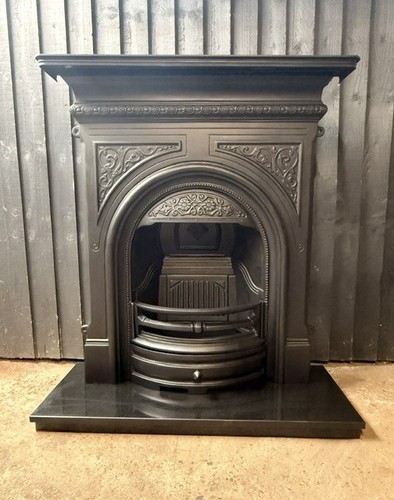 Cast iron fireplace mantle - cast,