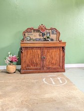 Antique Late Victorian Mahogany Mirror Back Chiffonier Sideboard Carved Ornate.