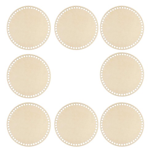 8pcs round wooden - round, base