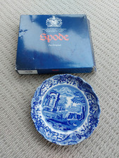 Spode Blue Italian Round Fluted Dish 16.5 cm / 6.5 inches