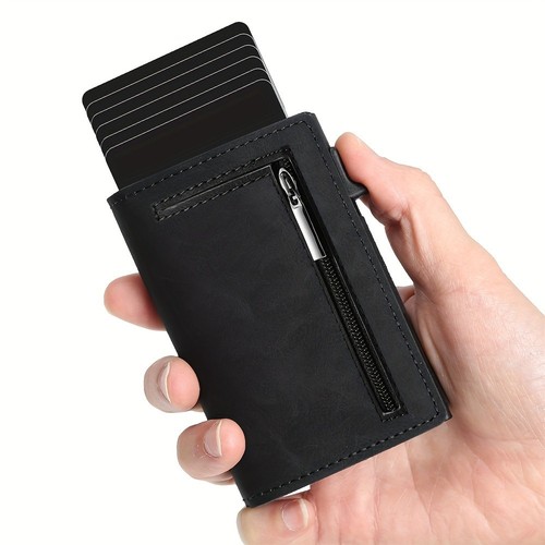 Mens leather wallet - wallet, rfid
