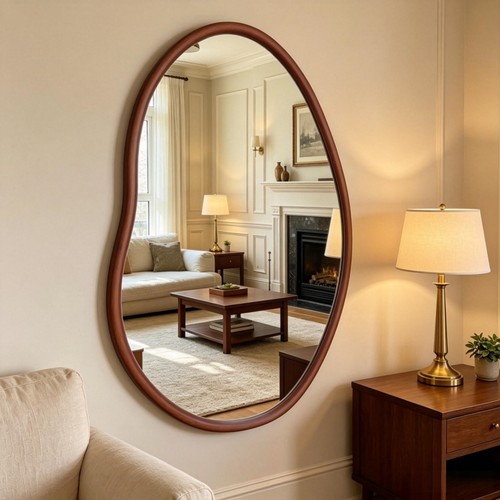 Walnut wood framed long - framed,