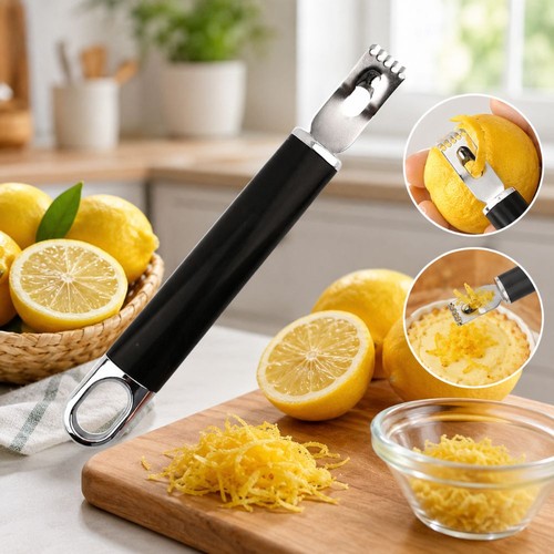Stainless steel lemon zester - stainless,