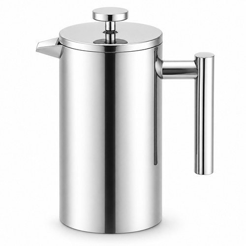 Stainless steel french press - stainless,
