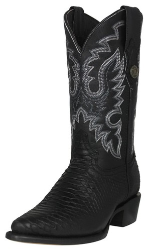 Mens black cowboy boots - boots, snake