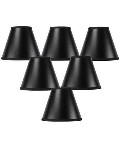 Set of 6 black - 6"w,