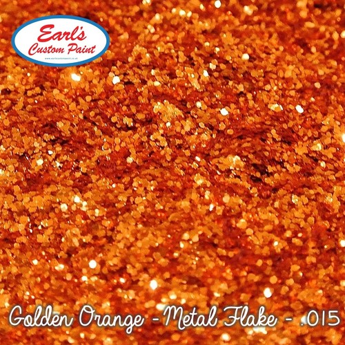 50g golden orange metal flake - metal,