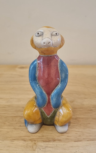 African handmade 10cm raku - african,