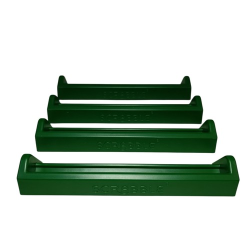 Green scrabble plastic - x,