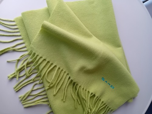 Lambswool cashmere scarf sand - lambswool/cashmere,