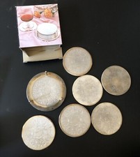 6 x Silver Plated Round Drinks