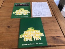 LAND ROVER ONE TEN 110 Sales Brochure Feb 1982 #LR/229/2.82/200M