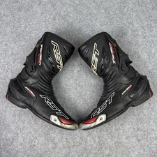 RST Boots Mens UK 10.5 Black Tractech EVO Motorcycle Leather Waterproof CE