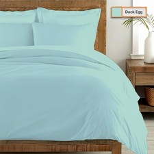 4 PIECE BEDDING SET 400 TC 100% COTTON DUVET COVER WITH FITTED SHEET PILLOW CASE