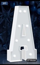 imprsv 3FT Block Marquee Letters, Marquee Light Up Letters for Birthday,Letter A