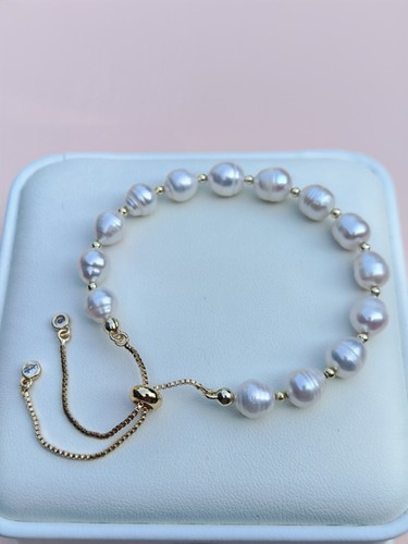 Real pearl bracelet 8mm with - pearl,