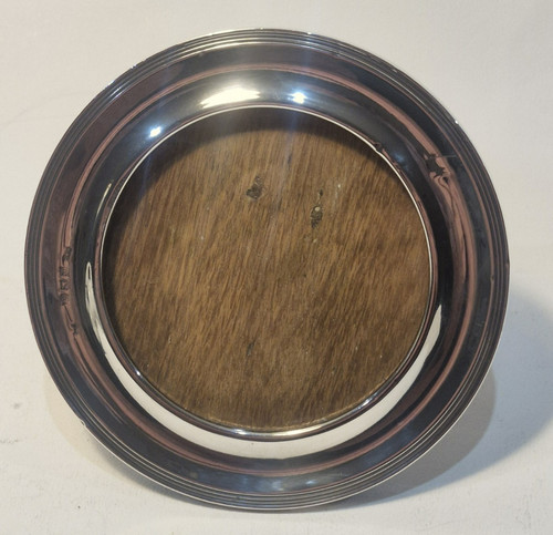 Solid silver round photograph - silver,