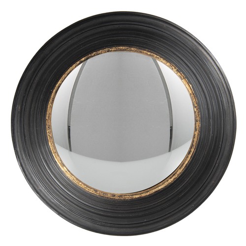 Antiqued black convex fisheye - black,