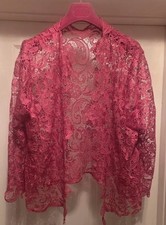 Ladies Pink Lace Bolero Jacket