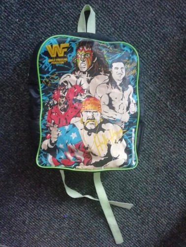 1991 wwf backpack school bag - bag,