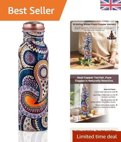34oz pure copper water bottle - copper,