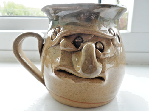 Pretty ugly pottery mug - mug, green