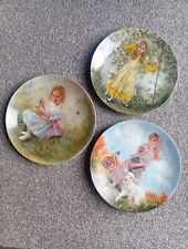 Vintage Limited Edition Nursery Rhyme Reco Collector's Plates x 3 (1980s)