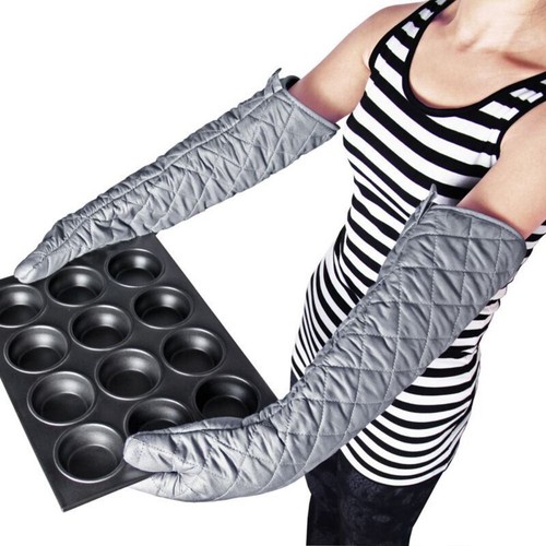 Extra long oven gloves mitts - oven,