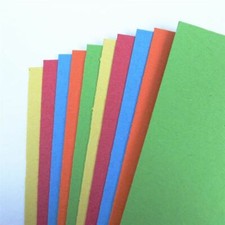10 x A3 Recycled Coloured Card 300gsm Red/Orange/Blue/Yellow/Green NEW