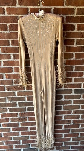Women nude catsuit jumpsuits - nude,