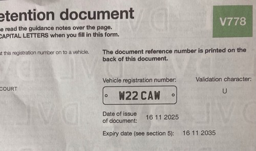 Vehicle private number plate - private,