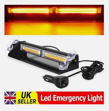 12-24V LED Emergency Warning Hazard Flash Strobe Beacon Dash Light Bar Amber