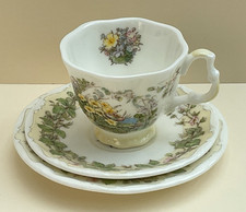 Royal Doulton 'Spring' miniature Trio -  Cup, saucer, sideplate 1983