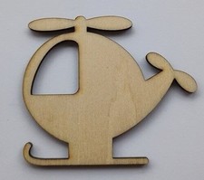 Helicopter - 10 x Wooden Blank