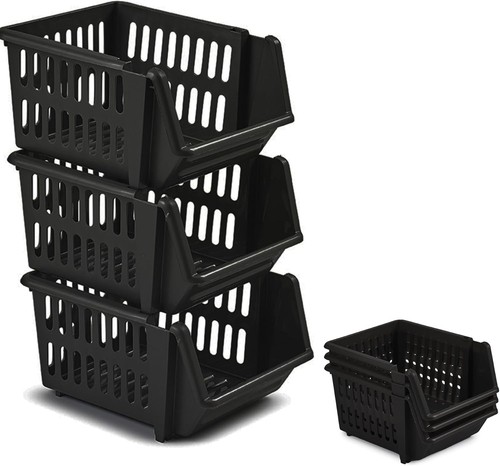 18cm black stackable - 18cm, storage