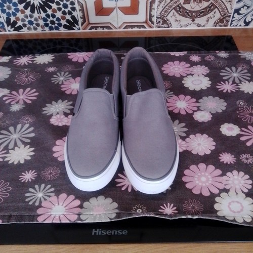 Crosshatch canvas slippons - crosshatch,