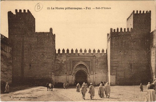 Old postcard morocco fez - old,