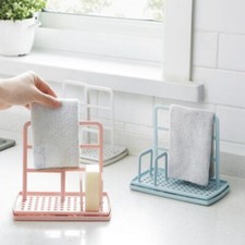 1X Kitchen Organiser Sink Tidy sponge and Dish Cloth Holder