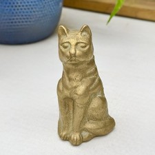 Vintage Brass Cat Figurine