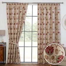 Floral Pencil Pleat Curtains