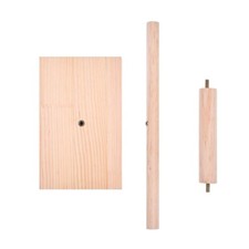 Parrot Perch with Wooden Platform Chicken Training Toy for Large Birds