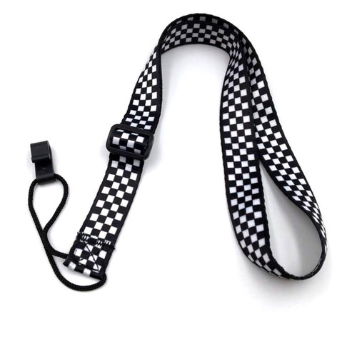 Ukulele strap checkered neck - ukulele,