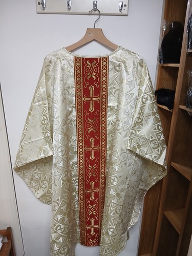 Gothic white gold chasuble - chasuble, &