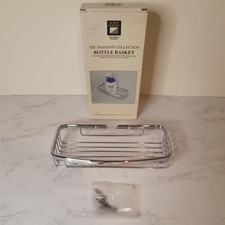 Roper Rhodes Madison Bottle Basket Brass Construction Chrome Plated 24.5cm